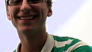 Amateur butt buddy plays around with his fat dick solo