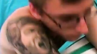 Amateur butt buddy plays around with his fat dick solo