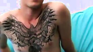 Amateur butt buddy plays around with his fat dick solo