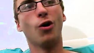 Amateur butt buddy plays around with his fat dick solo