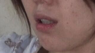 Young Japanese babe plays with herself on secret camera
