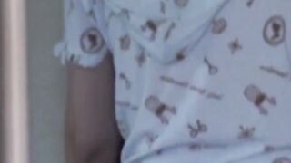 Young Japanese babe plays with herself on secret camera