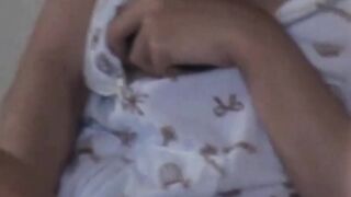 Young Japanese babe plays with herself on secret camera