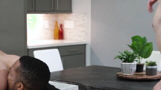 Black boss anal fucking three employees in interracial hardcore sex