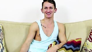 Attractive fit twink Jessie Douglas gets a little penis massage help