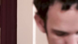 Young bottom takes on three dicks from step daddy and friends