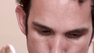 Young bottom takes on three dicks from step daddy and friends