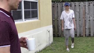 Taboo gay sex between step father and horny young twink