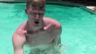 Amateur jock is tested to the limits as he sucks two dicks