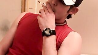 Attractive Maxxx PoundÂ cigsmoking stud loves cockstroking