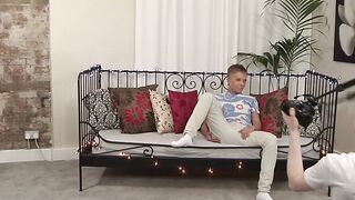 Adorable twink Chris sucked and barebacked vigorously