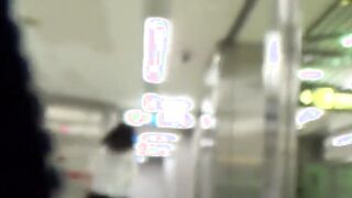 Unusual Japanese brunettes peeing in close up gathering