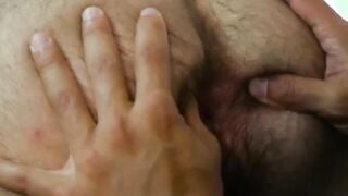 Supervisor in a suit buttcentric pounds his worker after a sensual caress