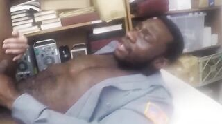 Horny black cop sucks his twink partners white uncut dick