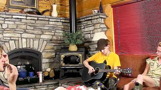 Lascivious young mister Billy London spitroasted in raw 3way