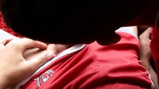 Stud from Brazil cums while his gets uncovered screwed