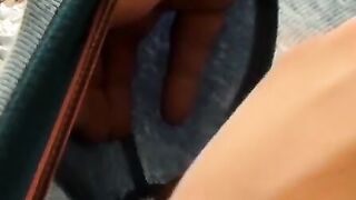 Solo twink pleases his cock in panties by jerking it off