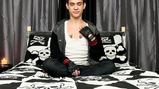 Promiscuous latino Joey Tiger toying and masturbation