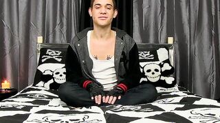 Promiscuous latino Joey Tiger toying and masturbation