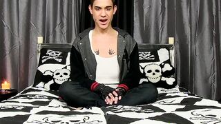 Promiscuous latino Joey Tiger toying and masturbation