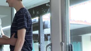 Inked stud deepthroats before barebacking young homo
