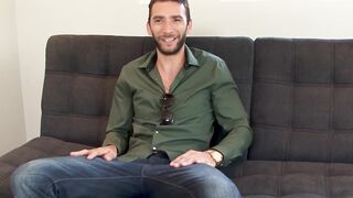 Handsome jock playing hard with his cock until he cums