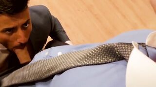 Money managers screw within their office during work hours
