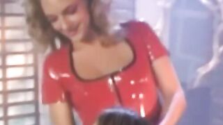 Vintage seductress Gia Paloma dildoes in latex babes