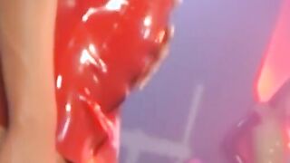 Vintage seductress Gia Paloma dildoes in latex babes