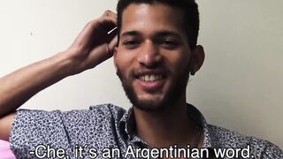 Cute Latin dude sucking and banging men for the first time