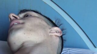 Straight jock with tattoos pulls his big cock off in exchange for money