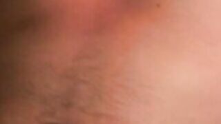 Tattooed dude tugging on his cock until he cums on his belly