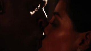 Romantic interracial threesome for lucky busty babes and BBC