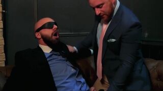 Classy men have some perverted fun outside of their office