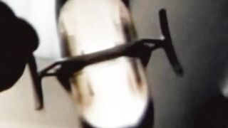 Sexy retro masturbation and dildo drilling at dentist office