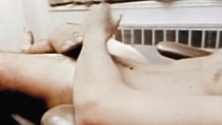 Sexy retro masturbation and dildo drilling at dentist office