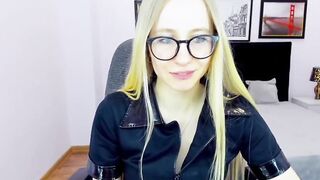 Belarus blonde flashes small tits on webcam
