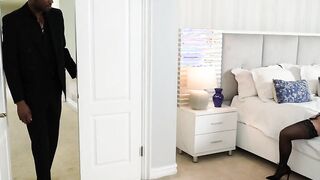 Sloppy bj and BBC ride by curvy secretary