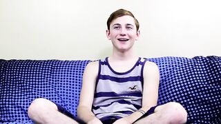 Provocative twink Cole Clair puts on a performance act after a meeting