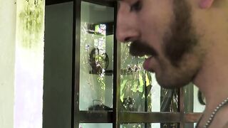 Straight Latino facialized after riding his first dick raw