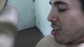Latino seduced outdoors and barebacked for the first time