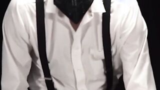 Youthful gay sub gets through buttcentric dildo while ace pulls his dick