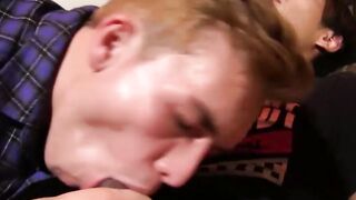 Cock slurping session with some thirsty guys that love it
