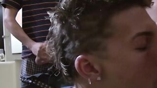 Young man is rewarded with cumshots after sucking it deep