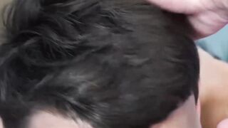 Youthful gay shoots cum after crude stepfamily entrance