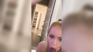 College Blonde Sucks Her First BBC