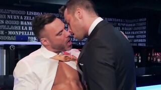 Folks in suits dismantling every others ass during gay sex