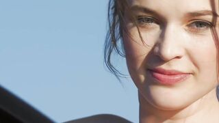 Serena J exposed her small frame in a sensual striptease
