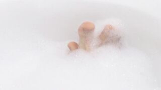 Debased feet darlings have foreplay in tub and ass fuck