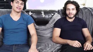 During a deviant guys filming of them two straight Latinos are bareback